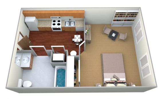 Studio Floor Plan at Horizon Shores Estates, Moorhead, Minnesota