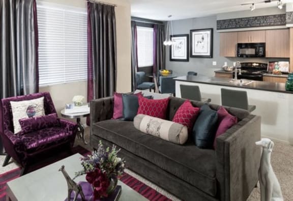 Open dining room &amp; kitchen area
