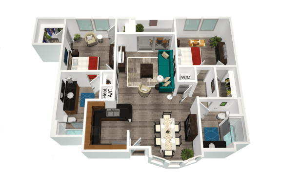 a floor plan of a house at Legacy Apartments, California
