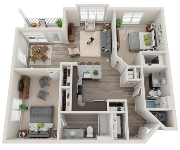 Floor Plan  Type B - Two Bedroom