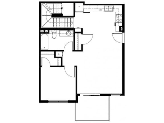 Capitol Yard Apartments_ West Sacramento CA_Floor Plan_One Bedroom One Bathroom A5
