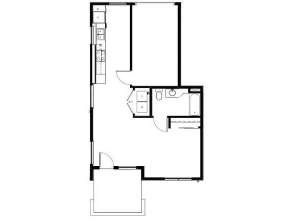 Capitol Yard Apartments_ West Sacramento CA_Floor Plan_Studio 2