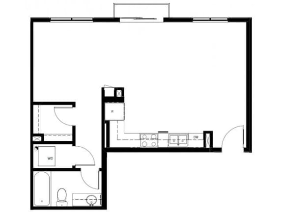 Capitol Yard Apartments_ West Sacramento CA_Floor Plan_Studio 4