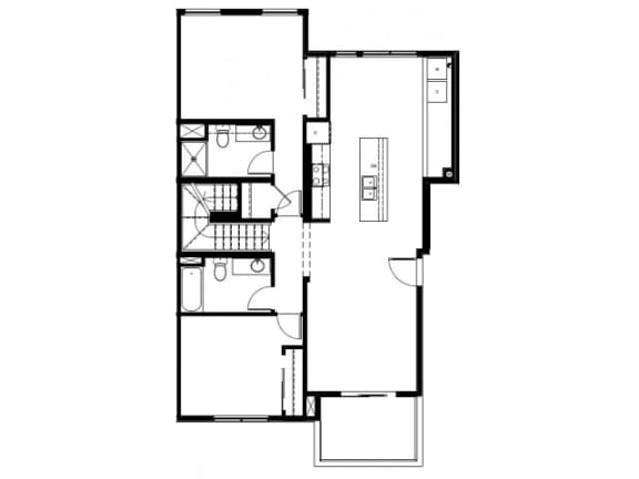 Capitol Yard Apartments_ West Sacramento CA_Floor Plan_Two Bedroom Two Bathroom B1