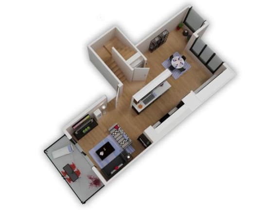 Capitol Yard Apartments_ West Sacramento CA_Floor Plan_Two Bedroom Two Bathroom B3