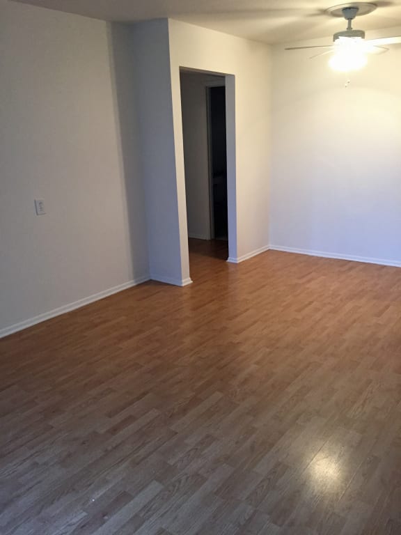 Living room at Knob Pines Apartments in Charlotte, MI