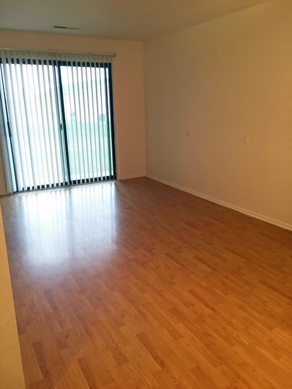 Living room at Knob Pines Apartments in Charlotte, MI