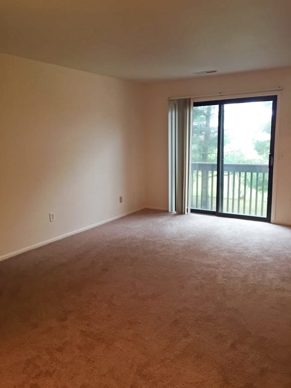 Living room at Knob Pines Apartments in Charlotte, MI