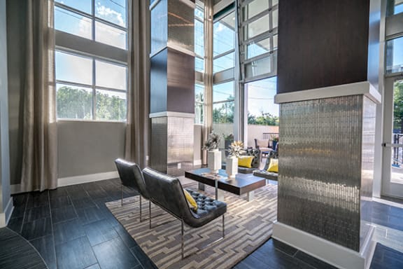Ample Sitting Space In Clubhouse at Link Apartments® Glenwood South, North Carolina