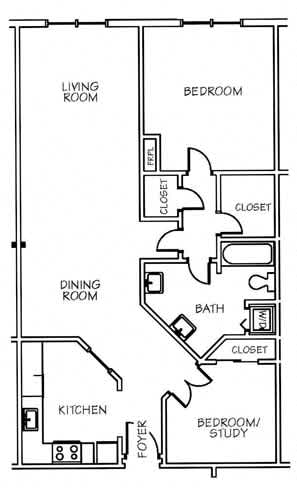2 bed 1 bath B at Lenox Village Apartments, Atlanta, 30324