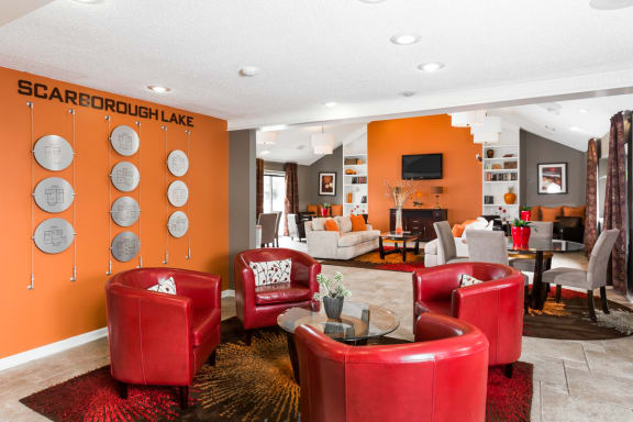 Community Clubroom at Scarborough Lake Apartments, Indianapolis, Indiana