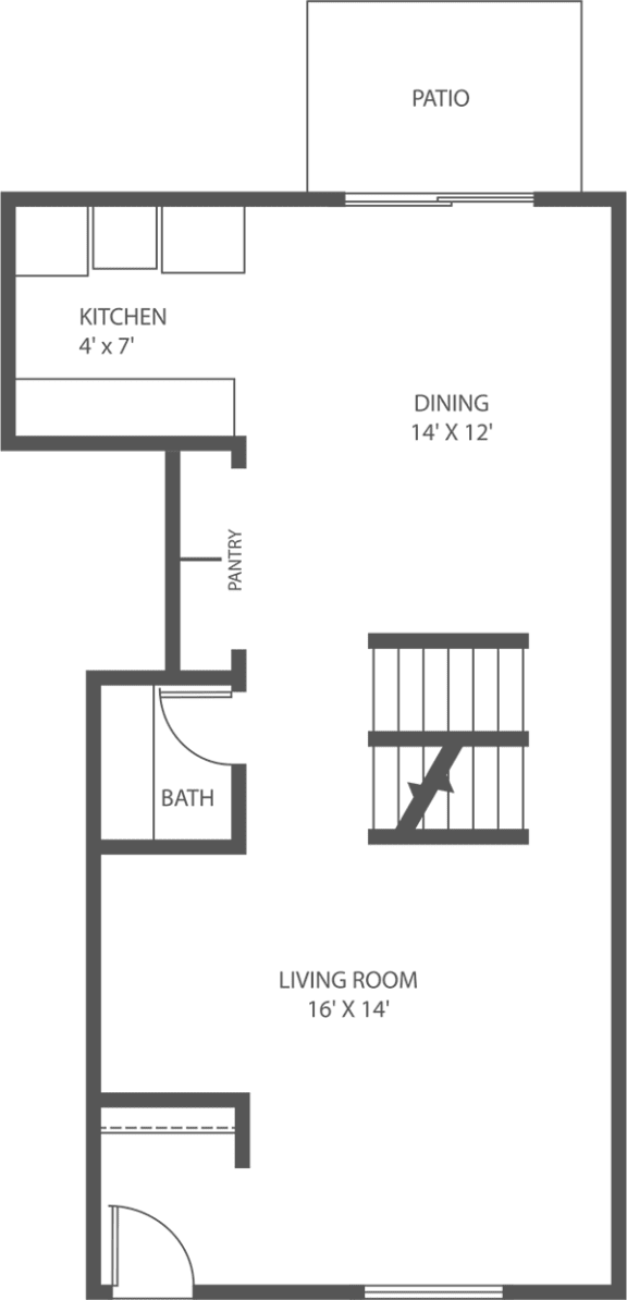 1st Floor of 3 Bedroom Townhome