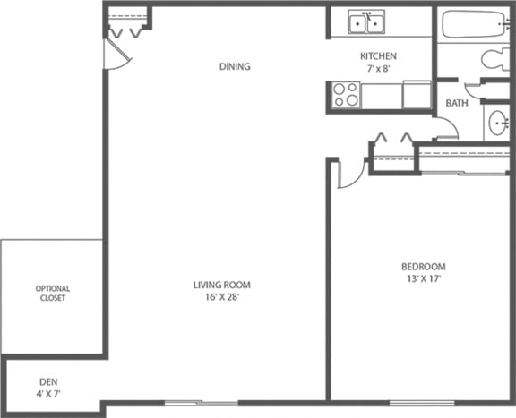 Alpine Court 1 bed, 1 bath in West Allis WI