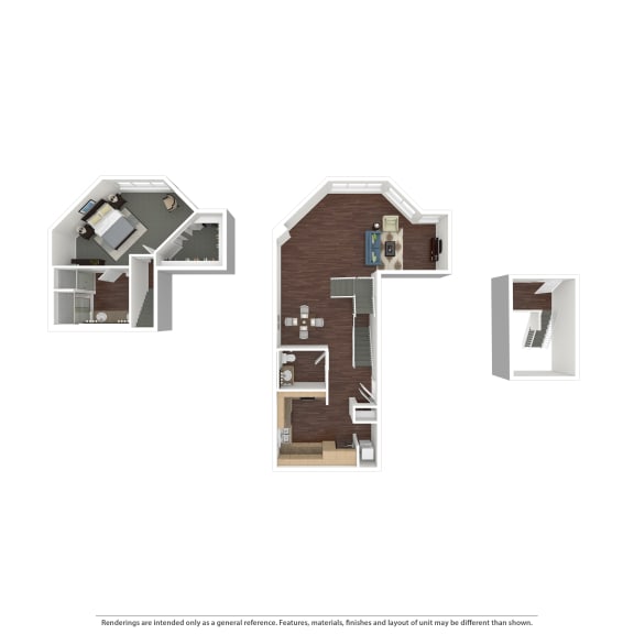 Marina View One Bedroom Penthouse at Esprit Apartments, California