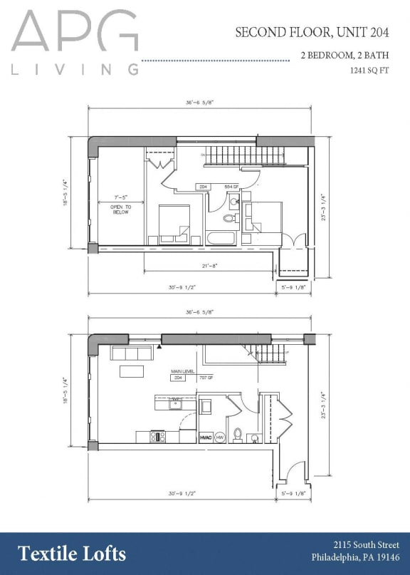 Floor Plan  2 Bedroom - Unit 204