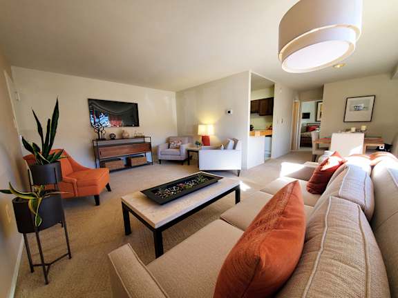 Living Area With TV at Cranbrook Hills Apartments, Cockeysville, 21030