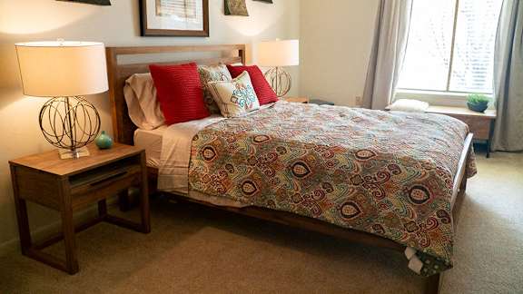 Spacious bedroom with large closets at Cranbrook Hills Apartments, Maryland