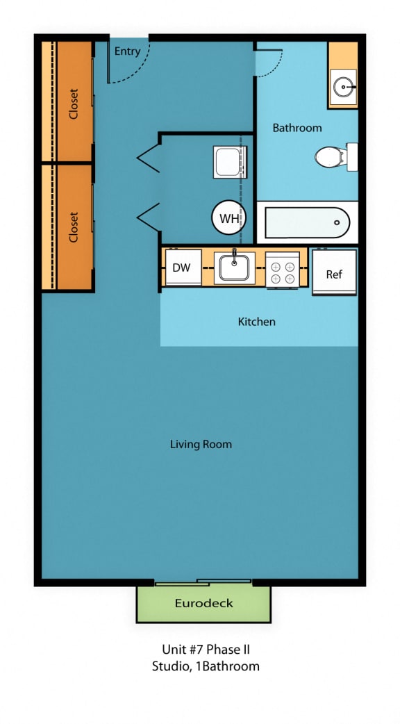 IL0x1e Floor Plan at Illumina Apartment Homes, Seattle, Washington