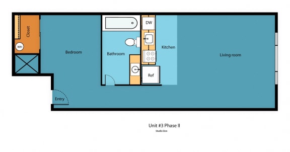 IL0x1h Floor Plan at Illumina Apartment Homes, Washington, 98102