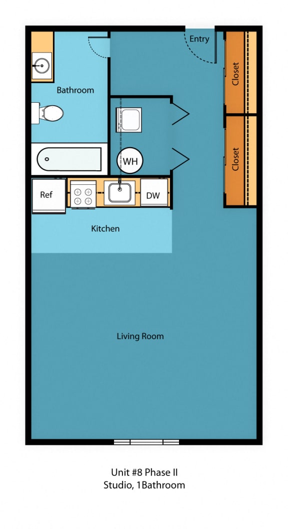 IL0xL Floor Plan at Illumina Apartment Homes, Seattle, 98102