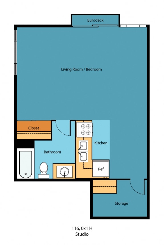 IL0xmFloor Plan at Illumina Apartment Homes, Seattle, Washington