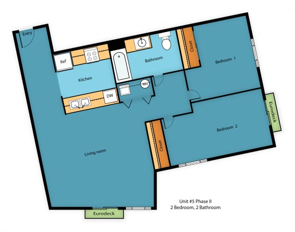 Floor Plan  IL2x1a Floor Plan at Illumina Apartment Homes, Seattle