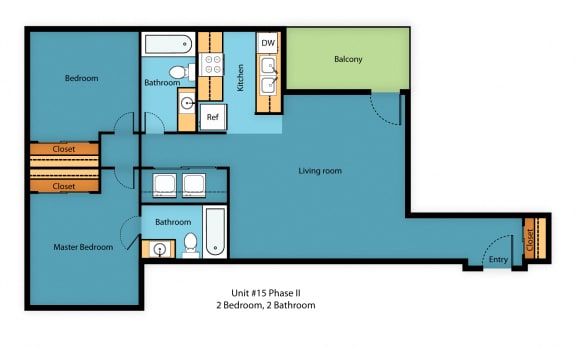 IL2x1d Floor Plan at Illumina Apartment Homes, Seattle, WA, 98102
