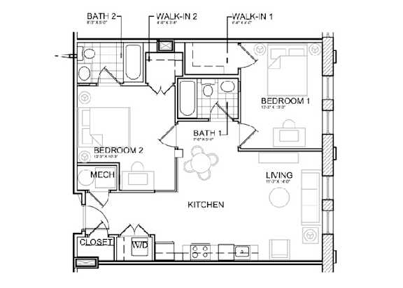 Floor plan w/ dimensions