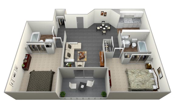 Casa Pacifica Senior Apartment Homes 2 Bedroom Apartment Floor Plan