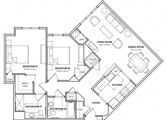 2 Bedroom Floor Plan- 2F