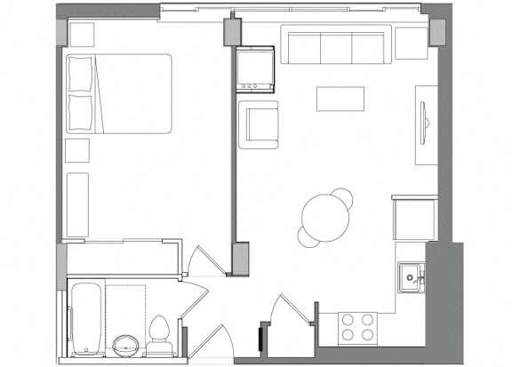 1 Bedroom Floor Plan
