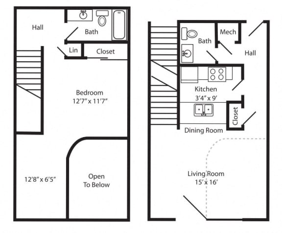 Branched Oak Lake - One Bed Loft, at Lakeview Park, 510 Surfside Drive, Lincoln