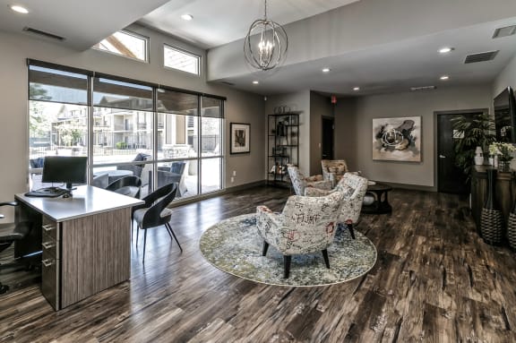 Brightly Decorated Leasing Office at Lakeview Park, Lincoln