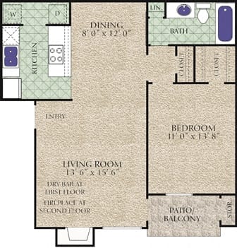 Aspen Floor Plan at Southern Oaks, Fort Worth, TX, 76132