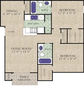 Maple Floor Plan at Southern Oaks, Fort Worth, TX