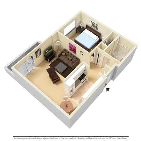 Floor Plan  at Trinity Towers, Bedford Heights, OH, 44146
