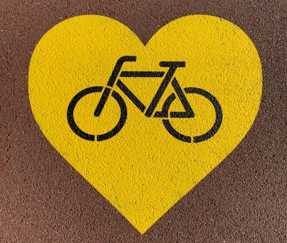 Cycle Symbol at Sumida Gardens Apartments, Santa Barbara, CA