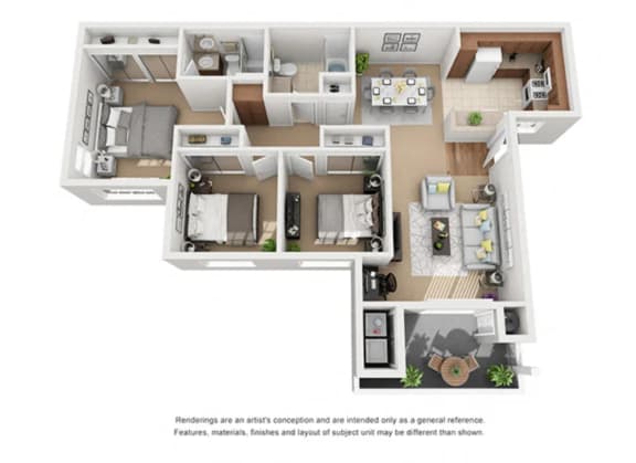 Floor Plan at Sumida Gardens Apartments, Santa Barbara, CA