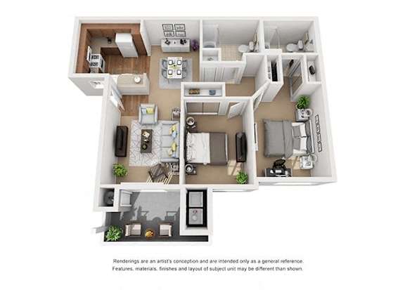 Floor Plan Layout at Sumida Gardens Apartments, Santa Barbara, CA, 93111