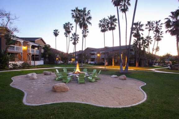 firepit at Sumida Gardens Apartments, California, 93111