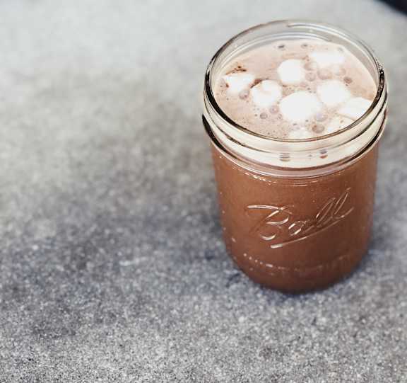 hot chocolate at Sumida Gardens Apartments, California
