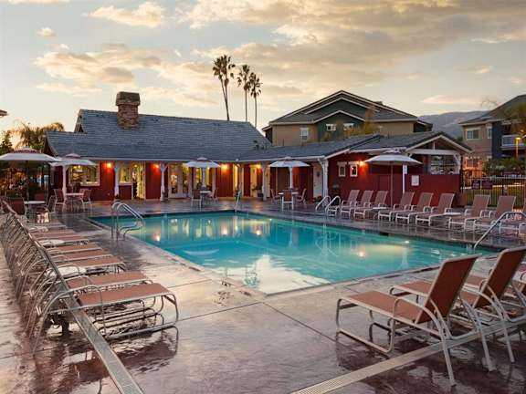 Invigorating Swimming Pool at Sumida Gardens Apartments, Santa Barbara, California