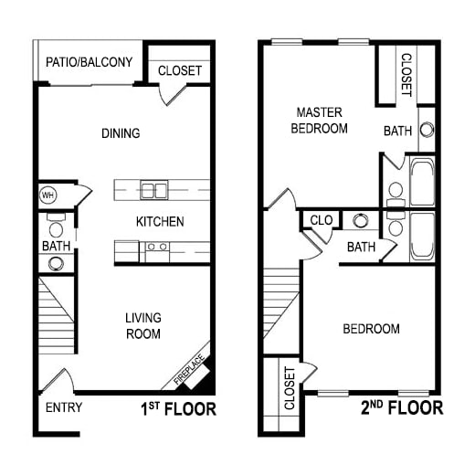 Floor Plan Dat Laurel Parc Apartments in Shreveport, Louisiana, LA