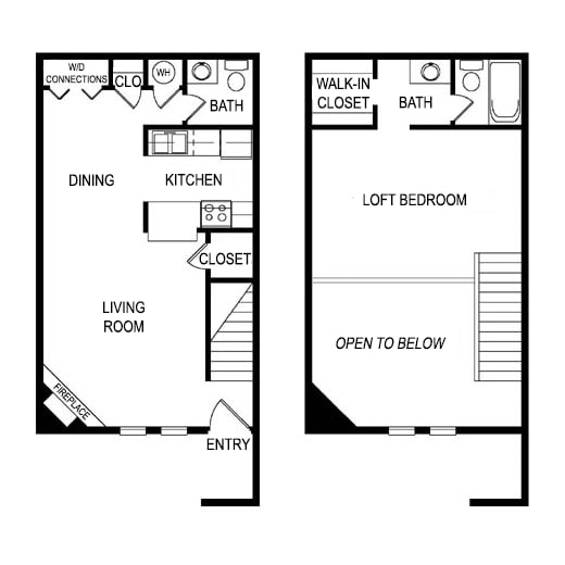 Floor Plan Eat Laurel Parc Apartments in Shreveport, Louisiana, LA