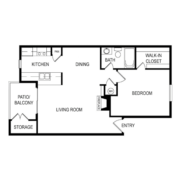 Floor Plan Tat Laurel Parc Apartments in Shreveport, Louisiana, LA