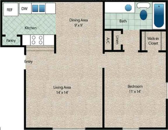 Maple Floor Plan at Arbors Of Corsicana, Corsicana, 75110