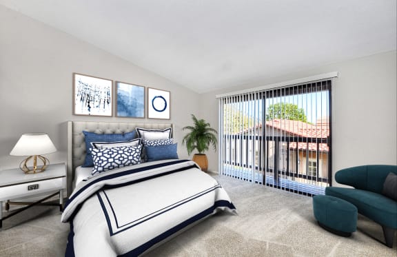 a bedroom with a bed and a window at Pointe Niguel, Laguna Niguel, California