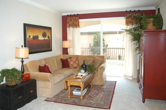 Spacious Living Room With Private Balcony at Sonoma at Mapleton, Murrieta, California