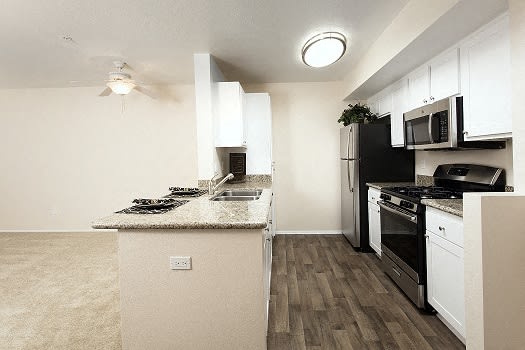 Kitchen, Living Room View at 55&#x2B; FountainGlen Pasadena, California, 91101