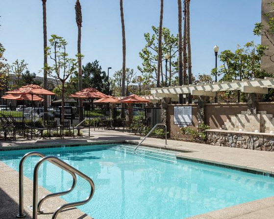 Pool With Sunning Deck at 55+ FountainGlen Seacliff, Huntington Beach, 92648